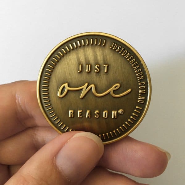 Personal coin in hand